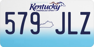 KY license plate 579JLZ