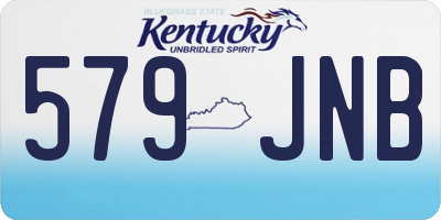 KY license plate 579JNB