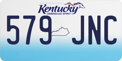 KY license plate 579JNC