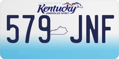 KY license plate 579JNF