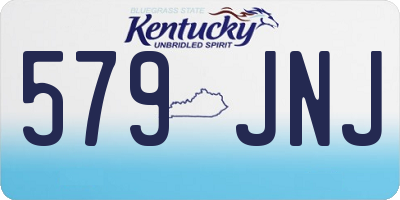 KY license plate 579JNJ