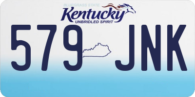 KY license plate 579JNK