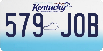 KY license plate 579JOB