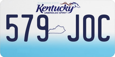 KY license plate 579JOC