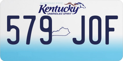 KY license plate 579JOF
