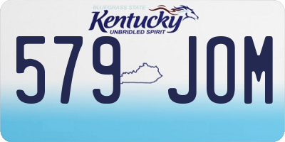 KY license plate 579JOM