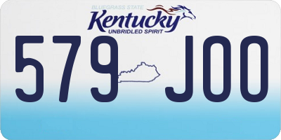 KY license plate 579JOO