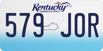 KY license plate 579JOR