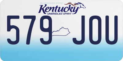 KY license plate 579JOU
