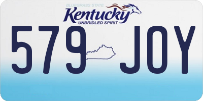 KY license plate 579JOY