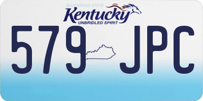 KY license plate 579JPC