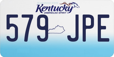 KY license plate 579JPE