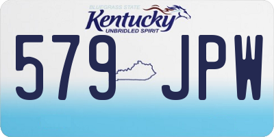 KY license plate 579JPW