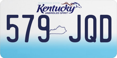 KY license plate 579JQD