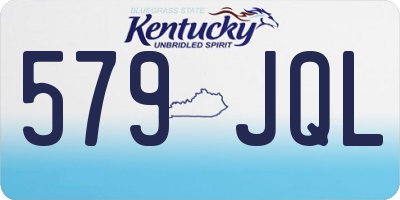 KY license plate 579JQL