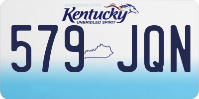 KY license plate 579JQN