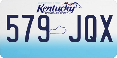 KY license plate 579JQX