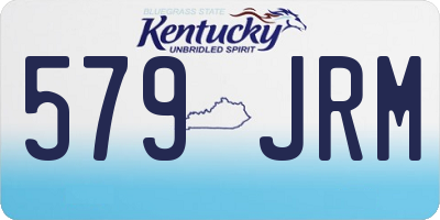 KY license plate 579JRM