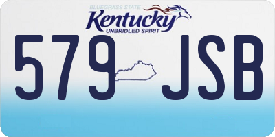 KY license plate 579JSB