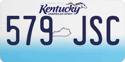 KY license plate 579JSC