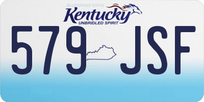 KY license plate 579JSF