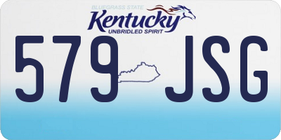 KY license plate 579JSG