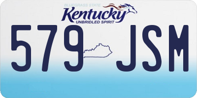 KY license plate 579JSM