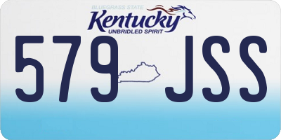 KY license plate 579JSS