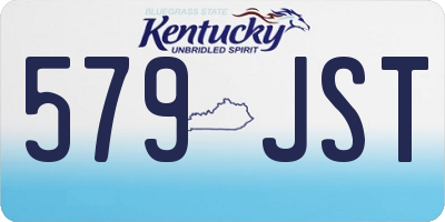 KY license plate 579JST
