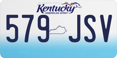 KY license plate 579JSV