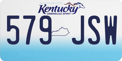KY license plate 579JSW