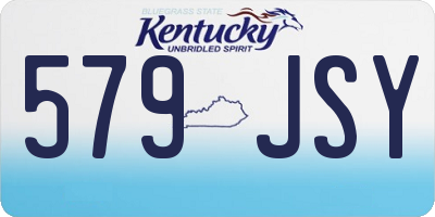 KY license plate 579JSY
