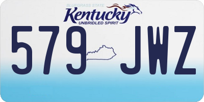 KY license plate 579JWZ