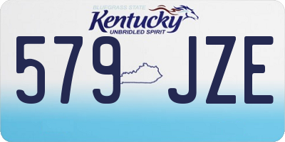 KY license plate 579JZE