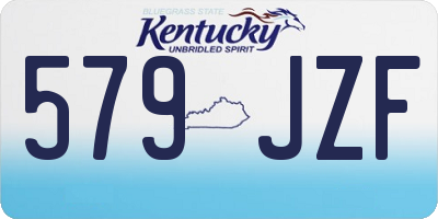 KY license plate 579JZF