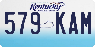 KY license plate 579KAM