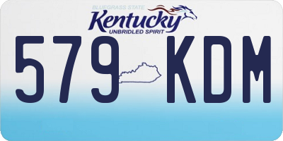 KY license plate 579KDM