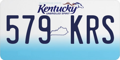 KY license plate 579KRS