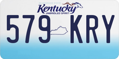 KY license plate 579KRY