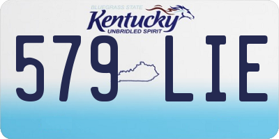 KY license plate 579LIE