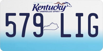 KY license plate 579LIG
