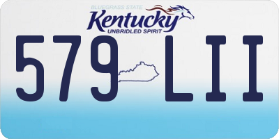 KY license plate 579LII