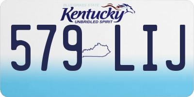 KY license plate 579LIJ
