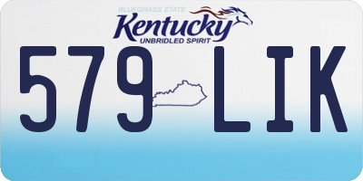 KY license plate 579LIK