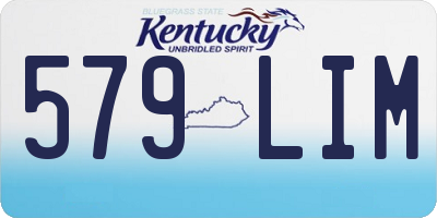 KY license plate 579LIM