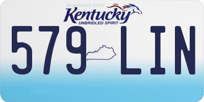 KY license plate 579LIN