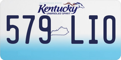 KY license plate 579LIO
