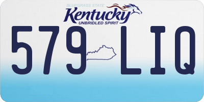 KY license plate 579LIQ