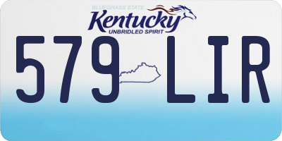 KY license plate 579LIR