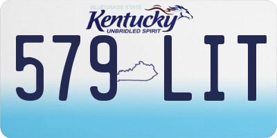 KY license plate 579LIT